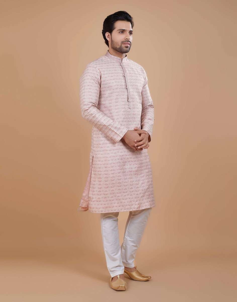 Silk Printed Kurta Pajama Set