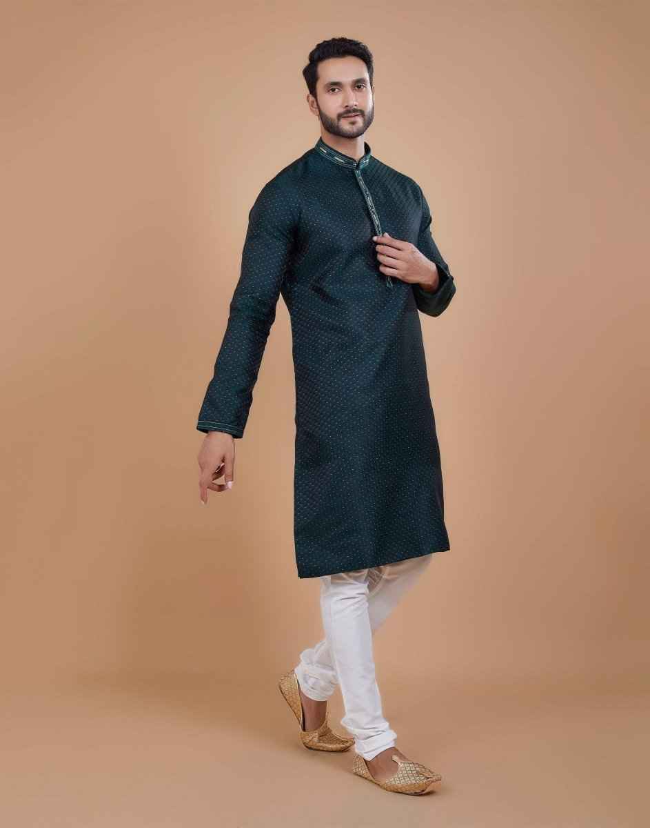 All Over Thread Motives Style Kurta Pajama