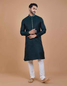 All Over Thread Motives Style Kurta Pajama