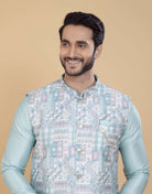 Brocade With Gold Zari Work Kurta Jacket