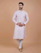 All Over Leaf Embroidery Style Kurta Set