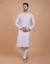 All Over Leaf Embroidery Style Kurta Set