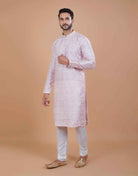 All Over Leaf Embroidery Style Kurta Set