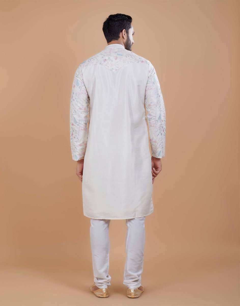 Floral Muti Color Embroidered Kurta Pajama