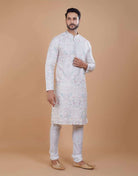 Floral Muti Color Embroidered Kurta Pajama