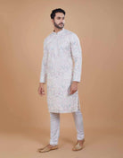 Floral Muti Color Embroidered Kurta Pajama