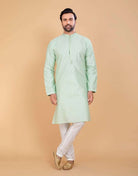 Soft Silk Luxurious Silver Booti Kurta Set