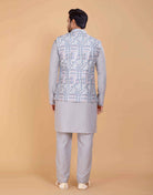 Brocade With Gold Zari Work Kurta Jacket