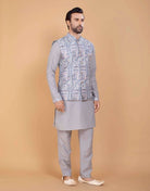 Brocade With Gold Zari Work Kurta Jacket