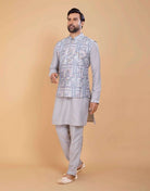 Brocade With Gold Zari Work Kurta Jacket