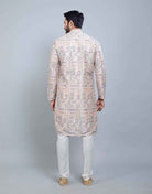 All Over Printed With Silk Zari Work Kurta Set