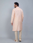 Soft Silk Fabric With All Silver Zari Work Kurta Set