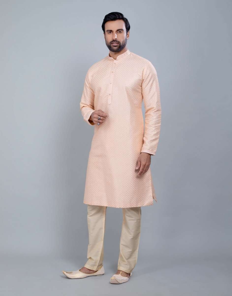 Soft Silk Fabric With All Silver Zari Work Kurta Set