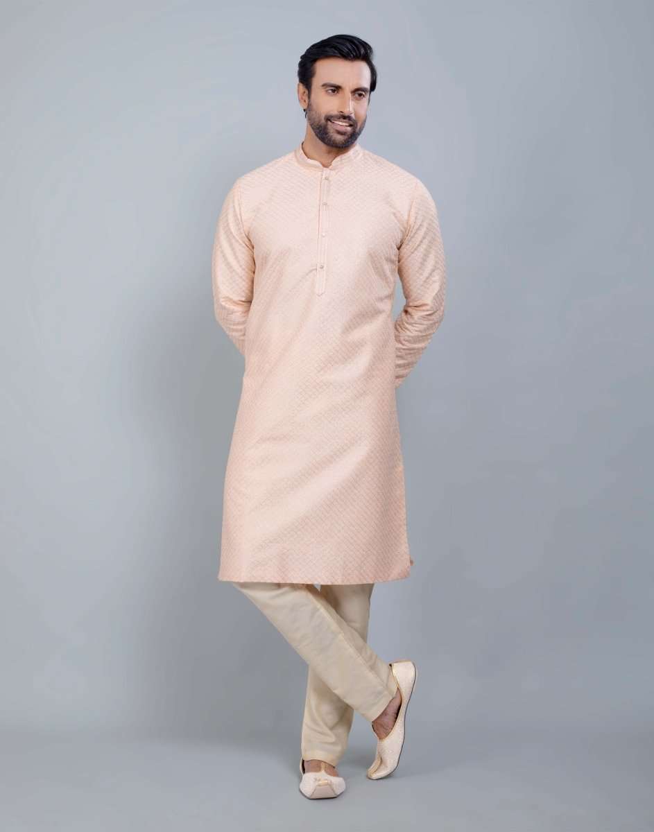 Soft Silk Fabric With All Silver Zari Work Kurta Set