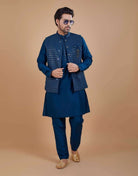 Heavy Sequence Pattern Kurta Jacket Set