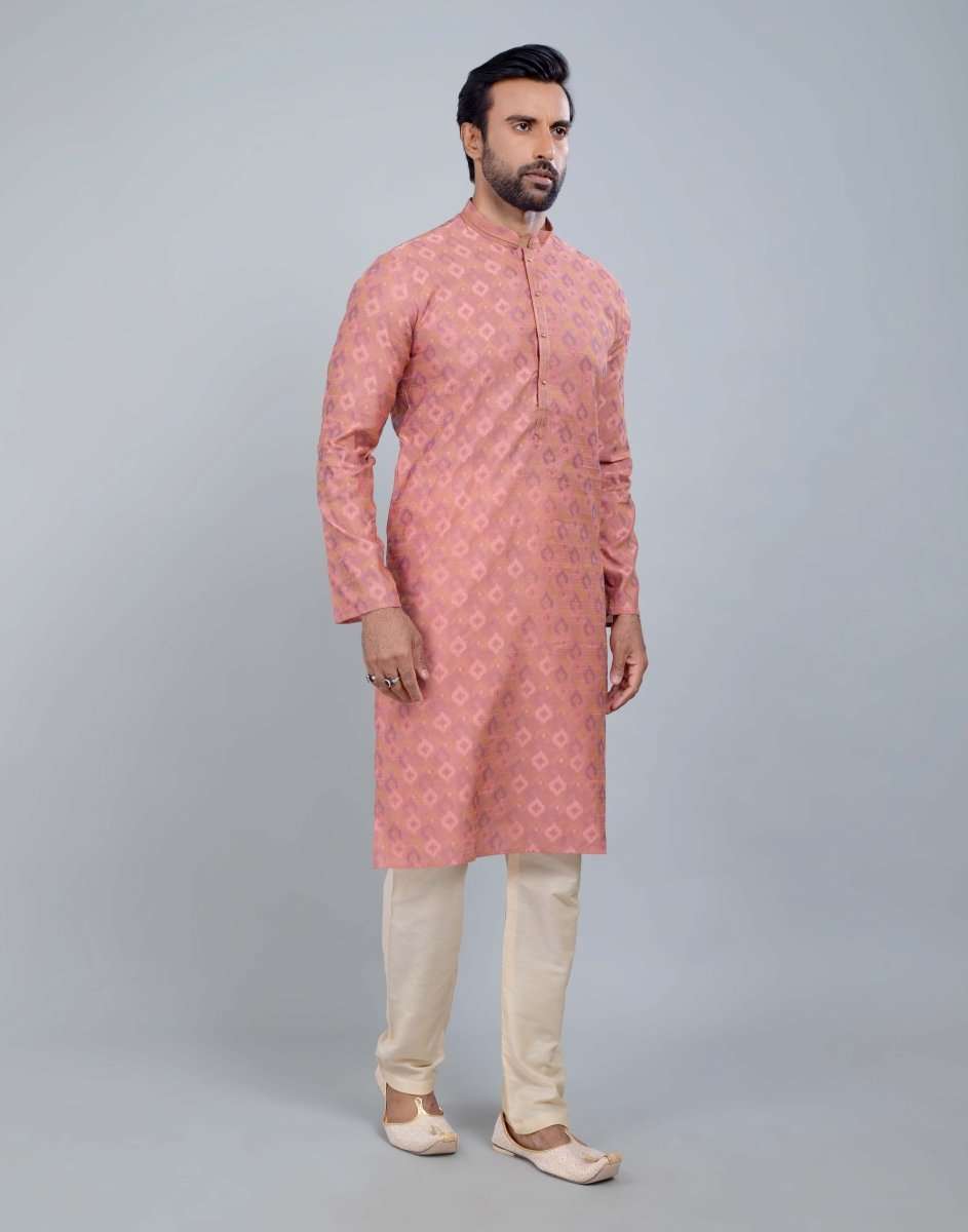 Soft Silk Self Booti Design Kurta Set