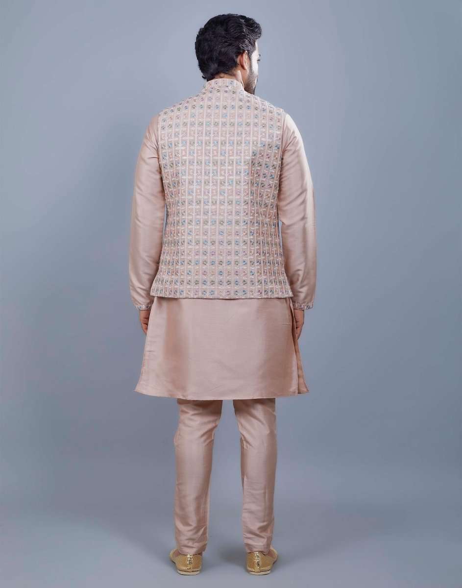 Sequence & Thread Combo Design Kurta Jacket Set