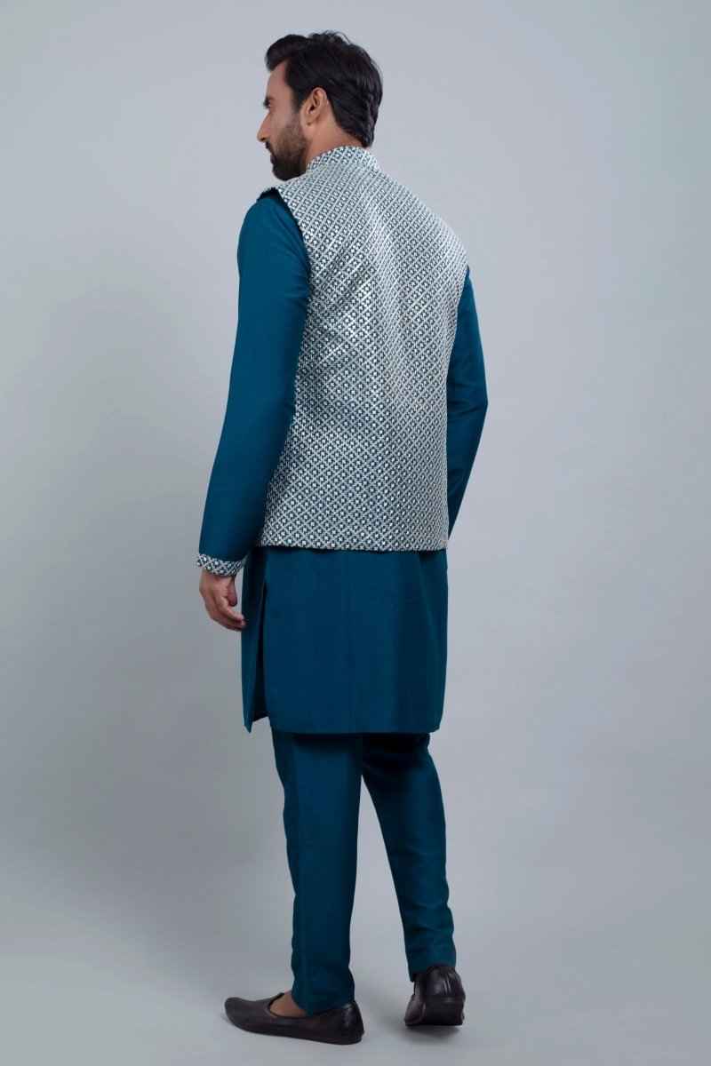 All Over Heavy Thread & Sequence Work Kurta Jacket.