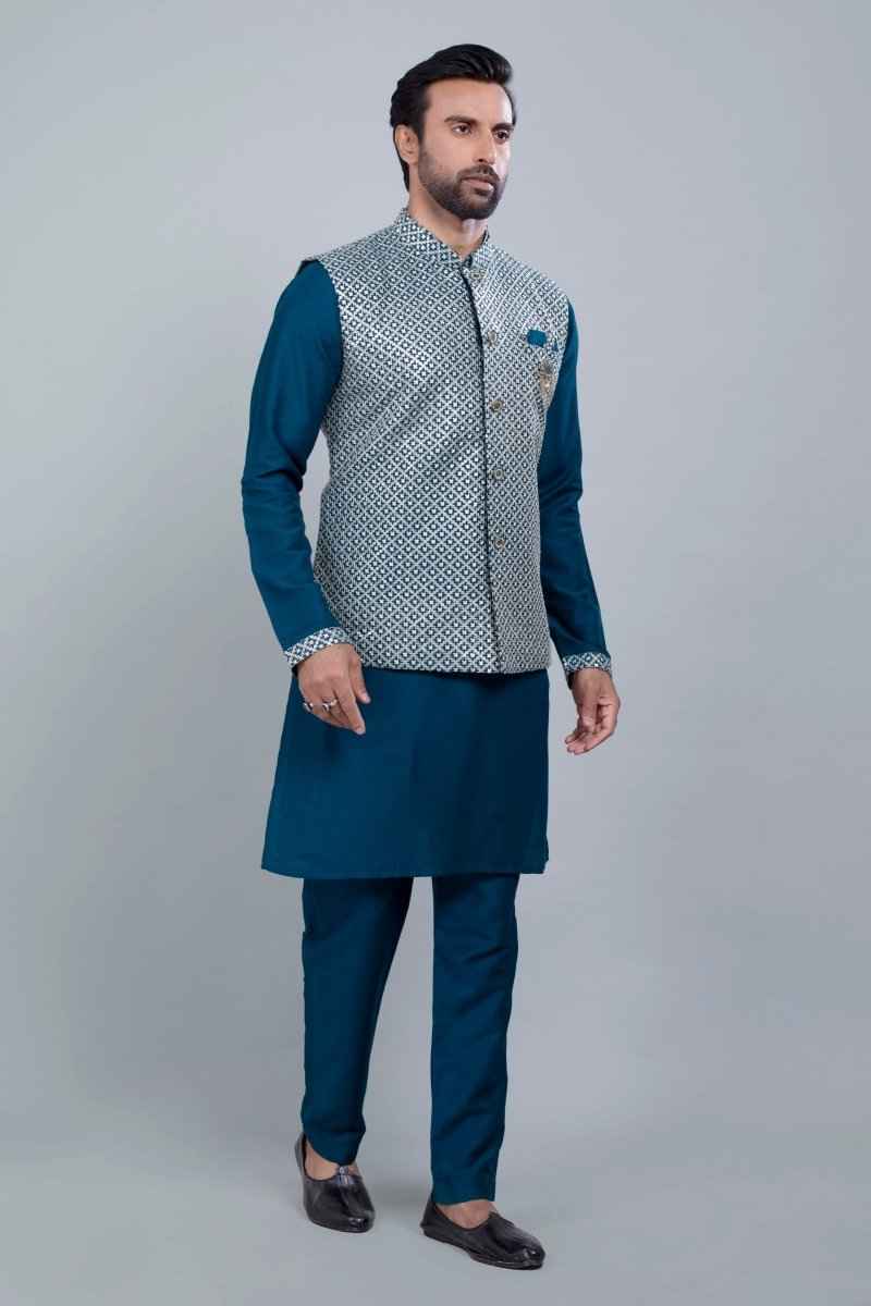 All Over Heavy Thread & Sequence Work Kurta Jacket.