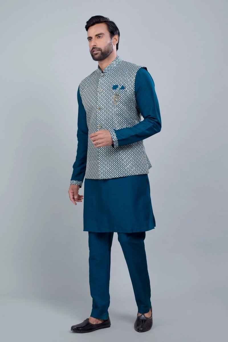 All Over Heavy Thread & Sequence Work Kurta Jacket.