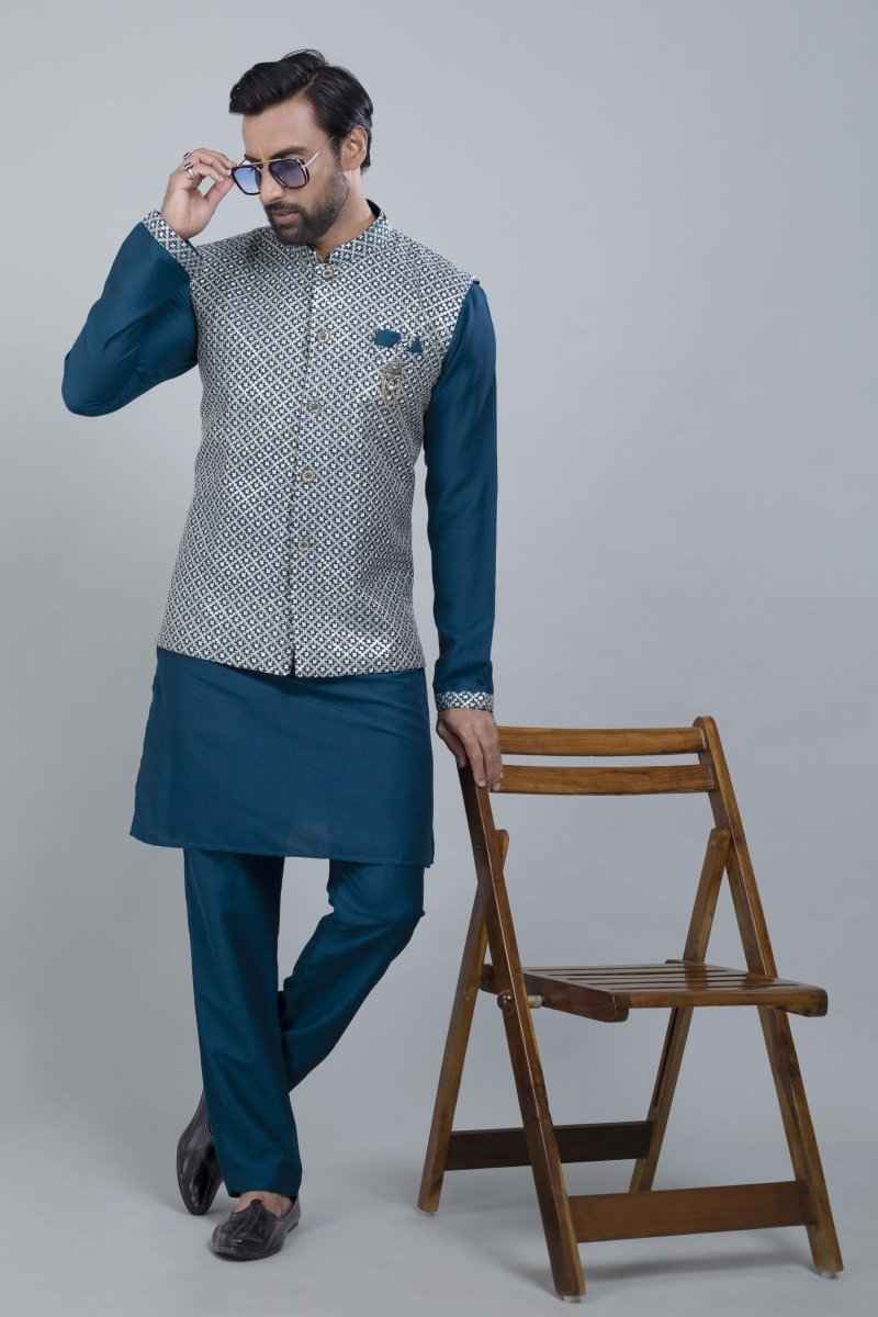 All Over Heavy Thread & Sequence Work Kurta Jacket.