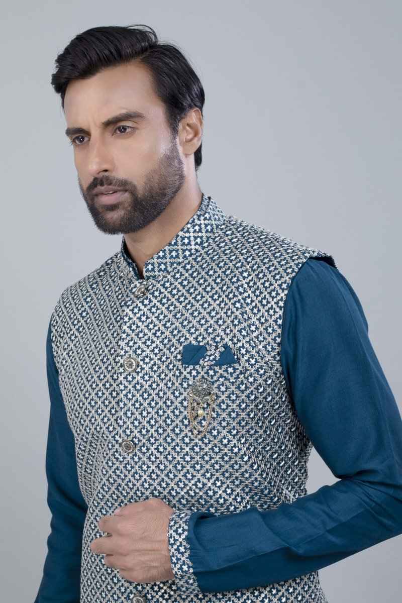 All Over Heavy Thread & Sequence Work Kurta Jacket.