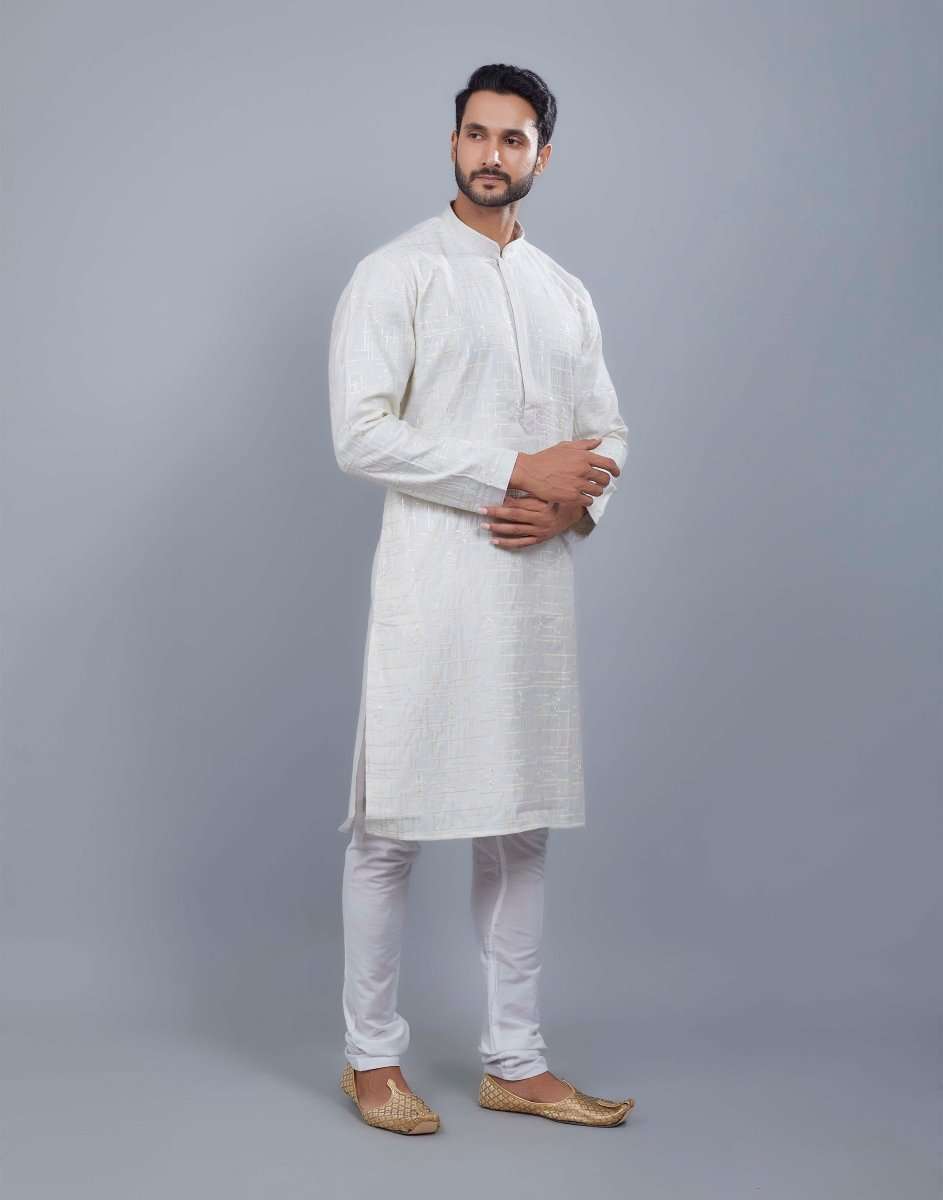 Stylish All Over Sequence Work Kurta Pajama