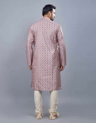 Brocade All Over Multi Color Printed Kurta Set