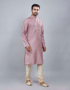 Brocade All Over Multi Color Printed Kurta Set