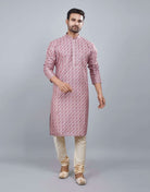 Brocade All Over Multi Color Printed Kurta Set