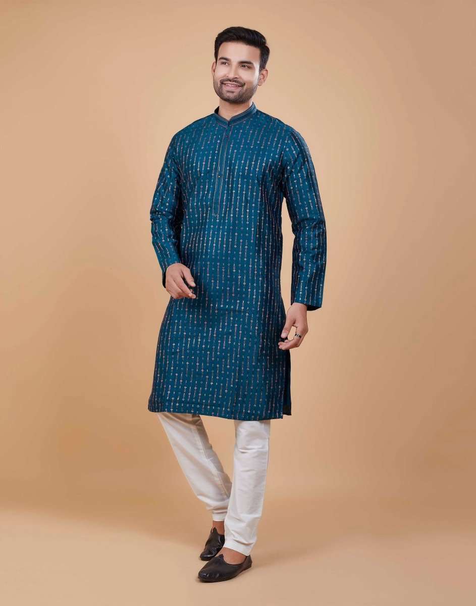 Floral All Over Thread Sequence Work Kurta Set