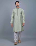 All Over Silver Motive Pattern Kurta Set