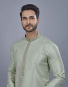 All Over Silver Motive Pattern Kurta Set