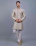 Jacquard Silver Motive Style Indo Western Style