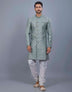 Self Brocade Semi Indo Pattern