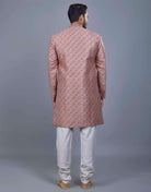 Self Brocade Semi Indo Pattern