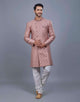 Self Brocade Semi Indo Pattern