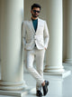 Grey Self Zig Zag Jacquard Blazer