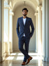 All Over Self Checks Suede and Giza Cotton Blazer