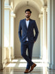All Over Self Checks Suede and Giza Cotton Blazer