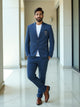All Over Self Checks Suede and Giza Cotton Blazer