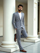 Cotton with Lycra Grey Solid Blazer