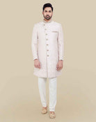 All Over Self Brocade Indo Western Sherwani Set