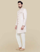 All Over Self Brocade Indo Western Sherwani Set