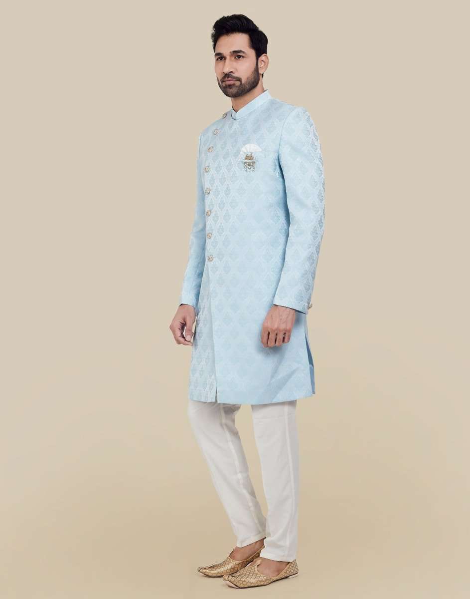 Brocade All Over Indo Western Sherwani Set