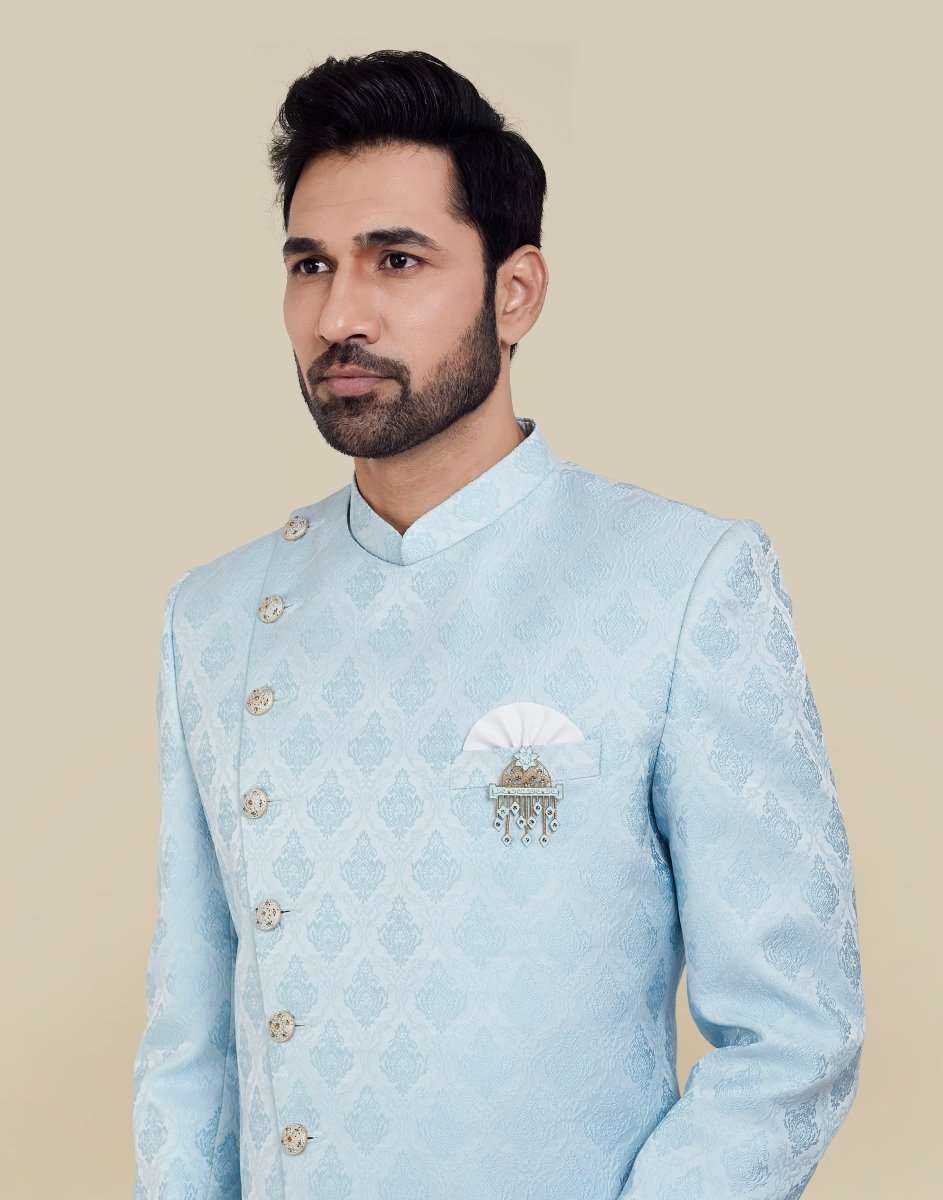 Brocade All Over Indo Western Sherwani Set