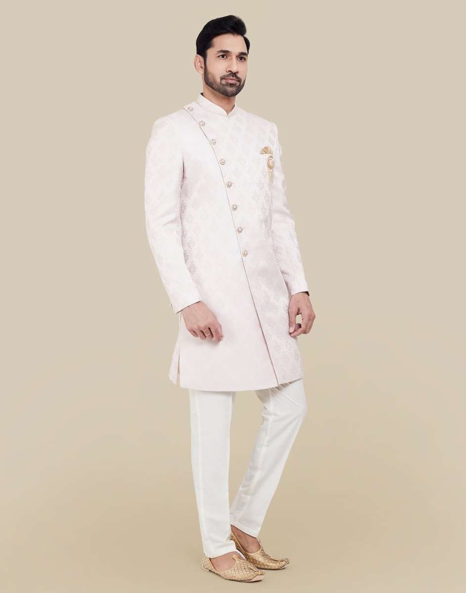Brocade All Over Indo Western Sherwani Set