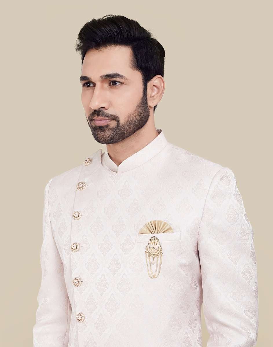 Brocade All Over Indo Western Sherwani Set