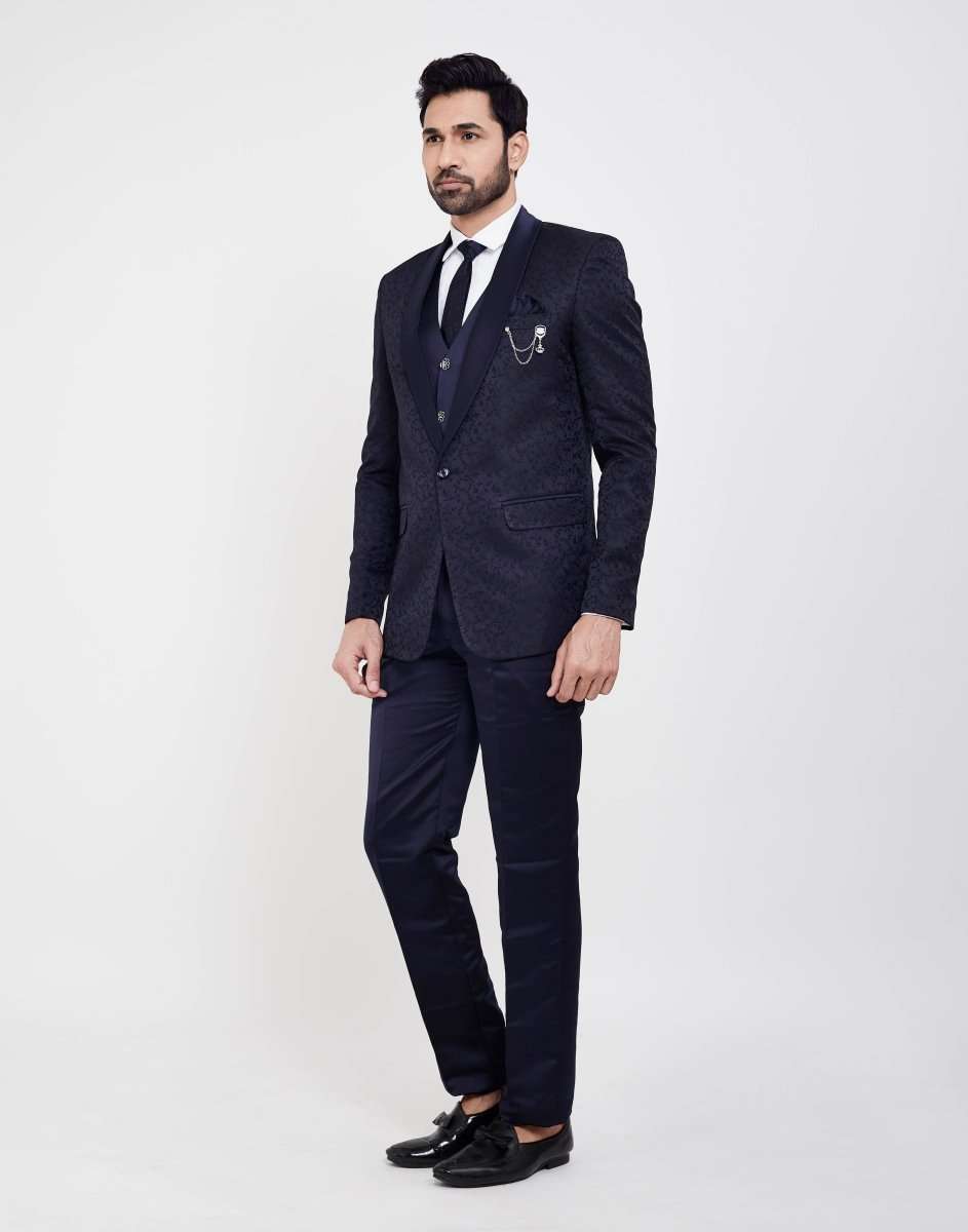 Slim Fit 5 Pc Tuxido Designer Suit