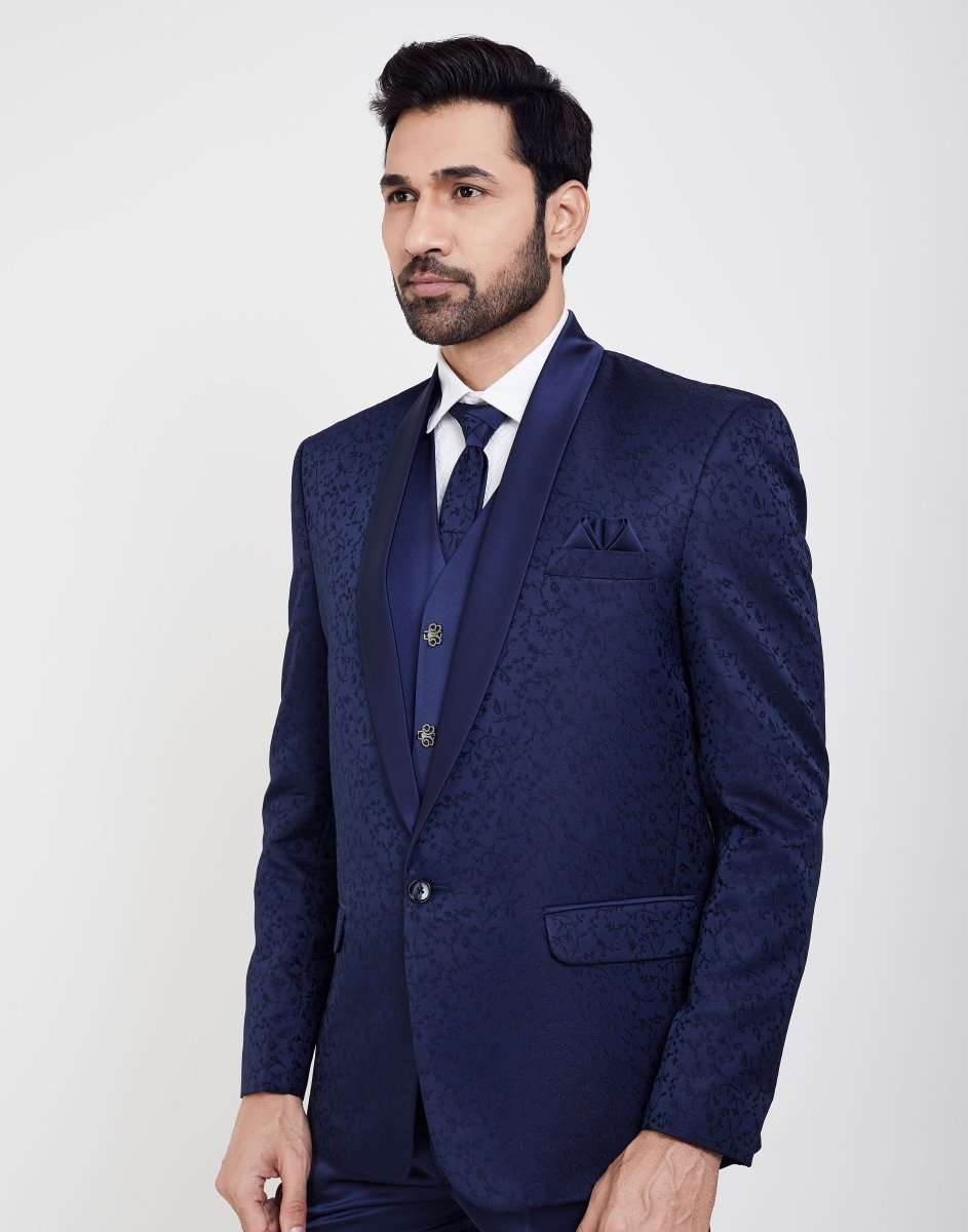 Slim Fit 5 Pc Tuxido Designer Suit